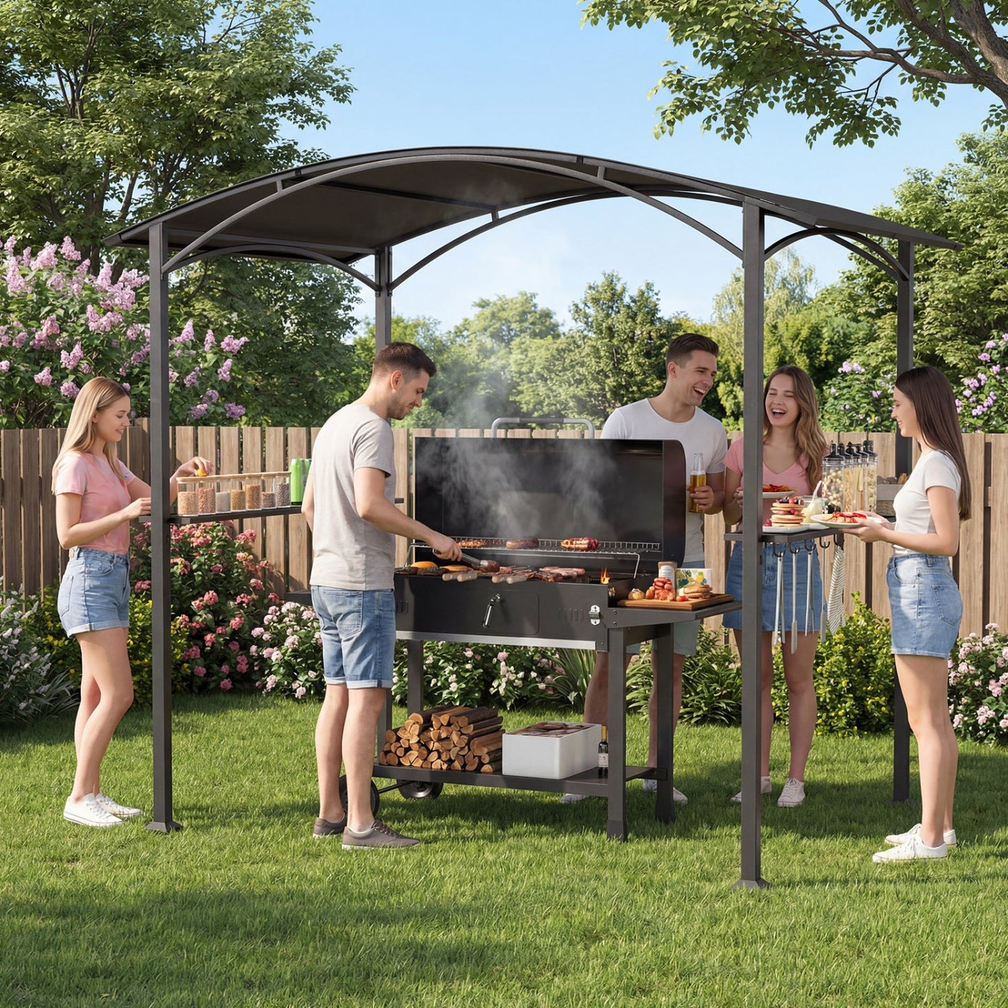 8 by 5 by 7 ft Grill Gazebo Outdoor Canopy