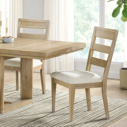 Upholstered Dining Chair Set of 2 in Brown