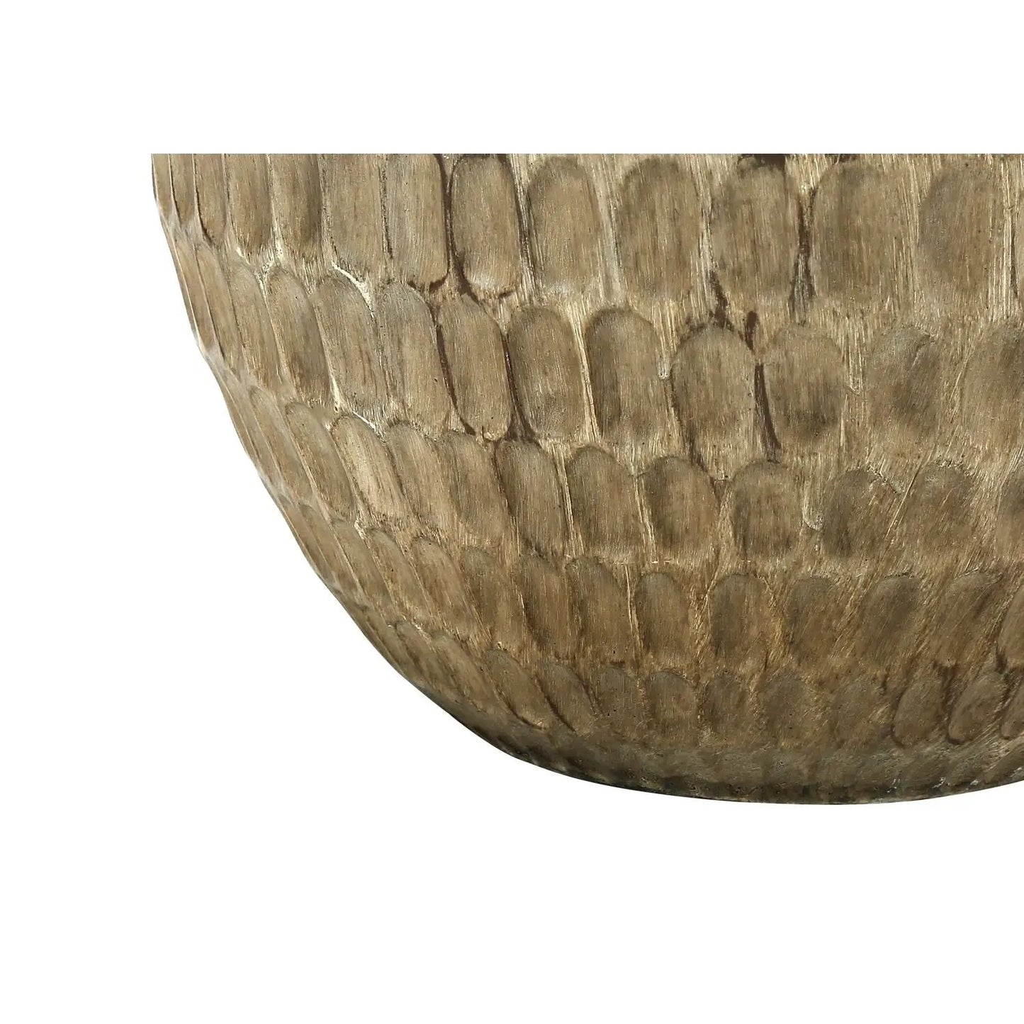 Table lamp in brown resin with scale-textured surface, contemporary style on Tampa Home & Garden Store