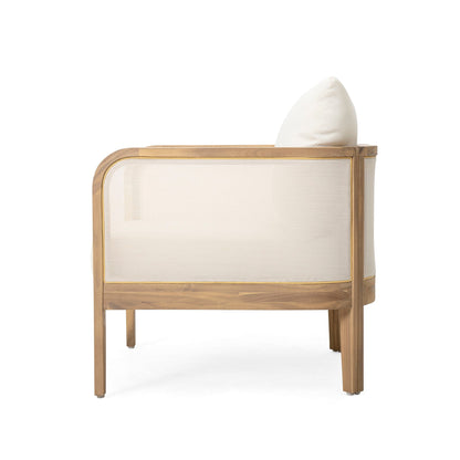 Durable Acacia Wood and Outdoor Patio Club Chair