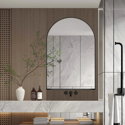 Arched Recessed Medicine Cabinet with Mirror