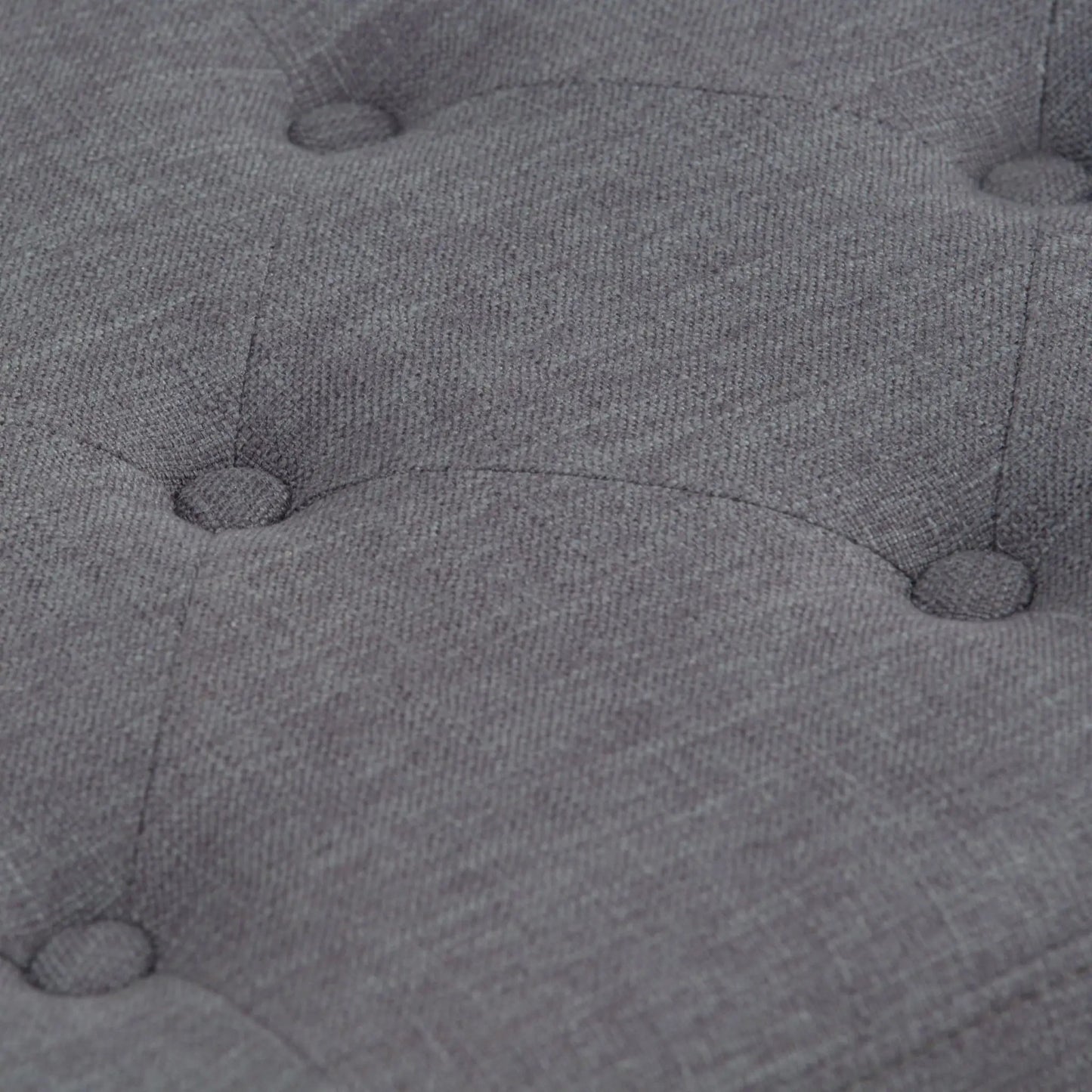 Hamilton Upholstered Storage Ottoman in gray fabric with tufting by Unique Piece Furniture on Tampa Home & Garden Store