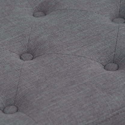 Hamilton Upholstered Storage Ottoman in gray fabric with tufting by Unique Piece Furniture on Tampa Home & Garden Store