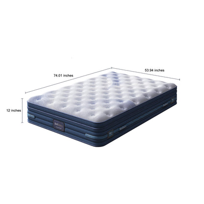 BedStory Spine Align 12 inch full-firm cooling hybrid mattress with quilted top on Tampa Home & Garden Store