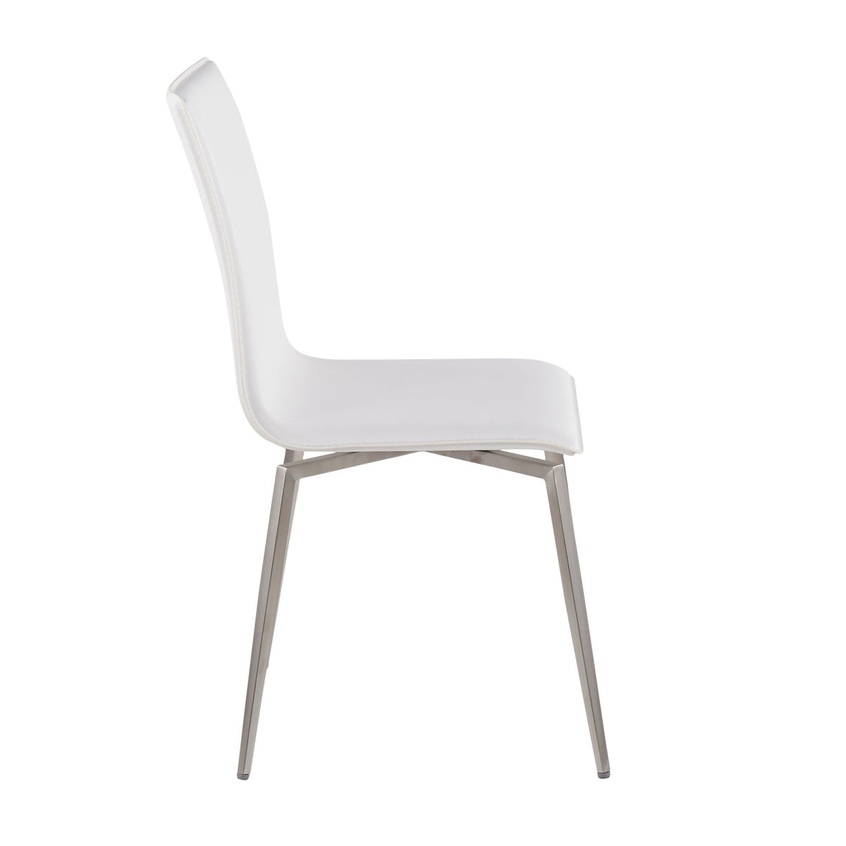 Contemporary upholstered chair with swivel base in white on Tampa Home & Garden Store