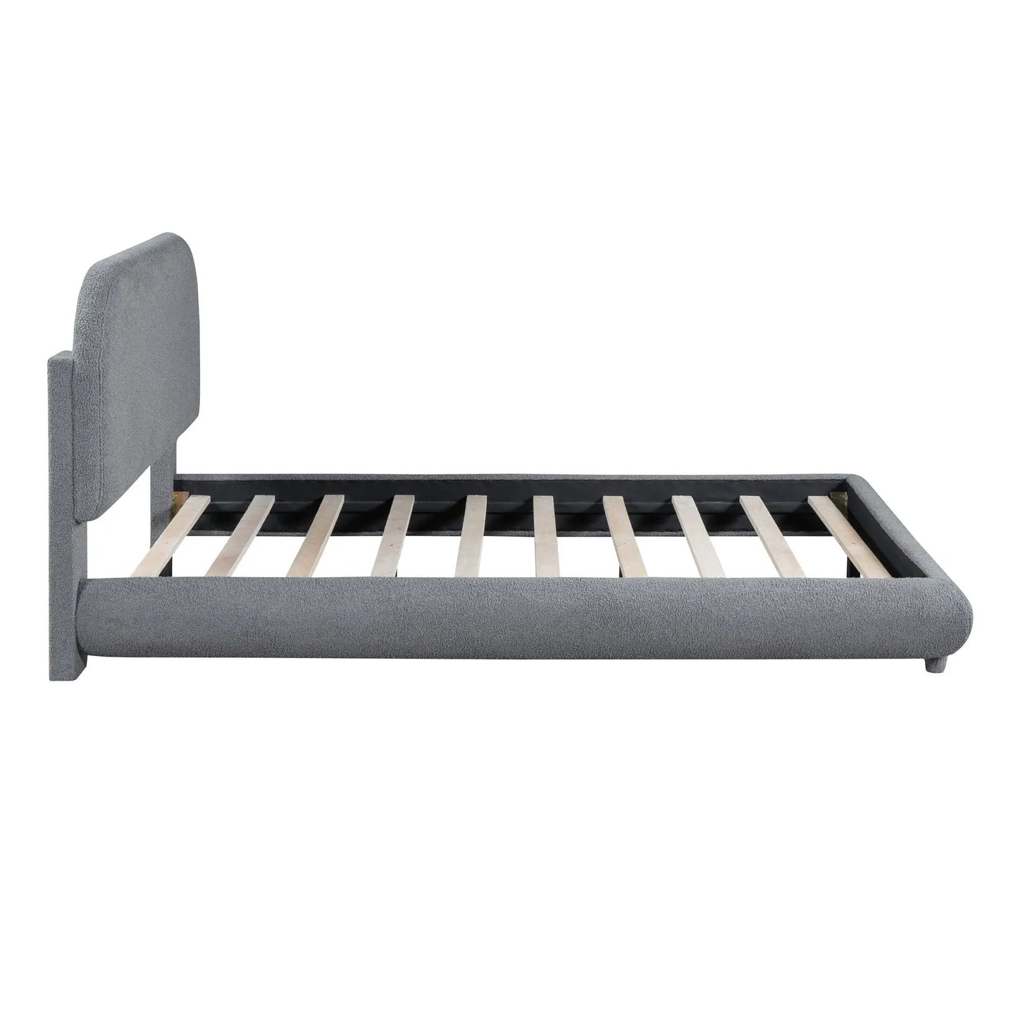 Upholstered Platform Bed With Thick Solid Frame