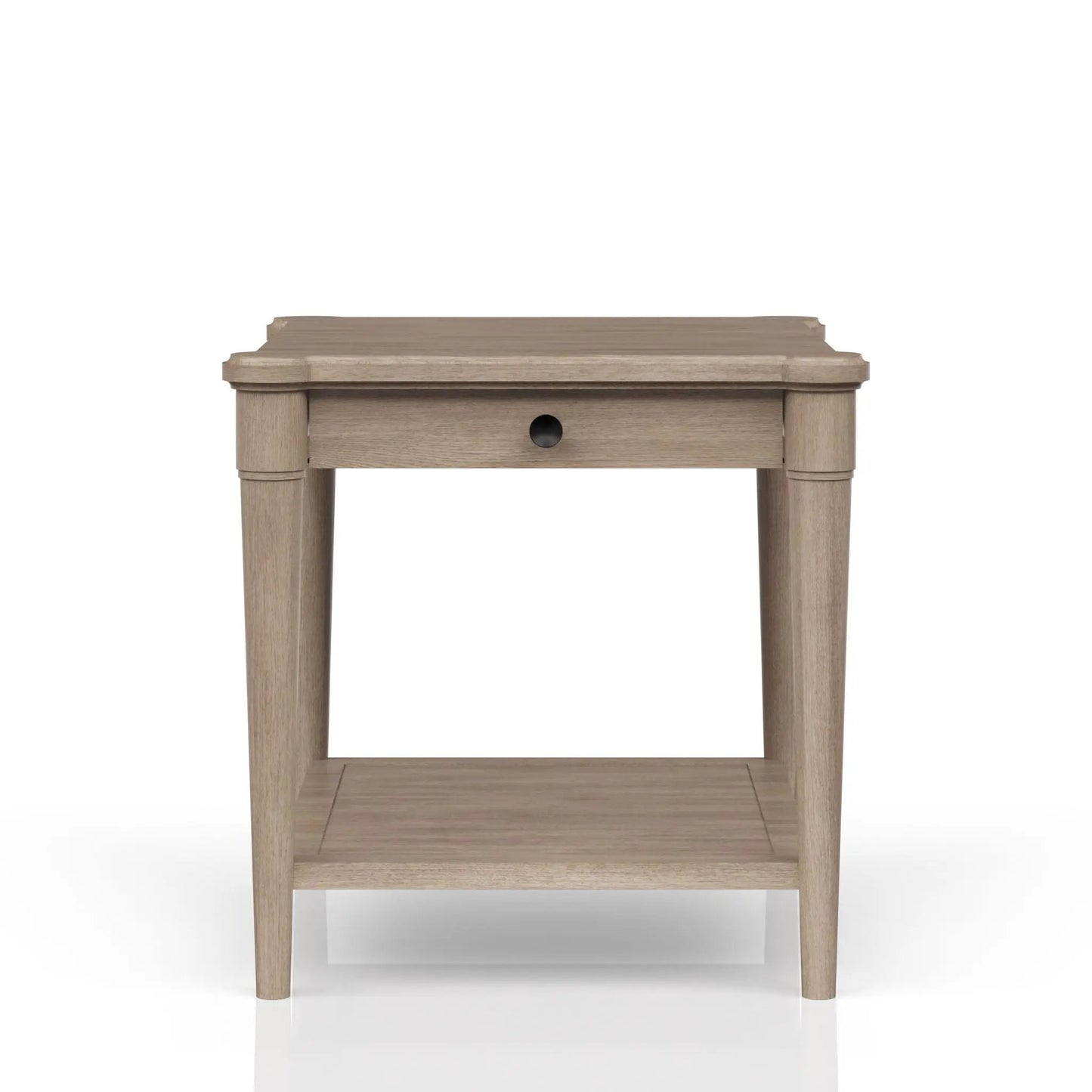 End table with storage drawer in light oak finish by Unique Piece Furniture on Tampa Home & Garden Store
