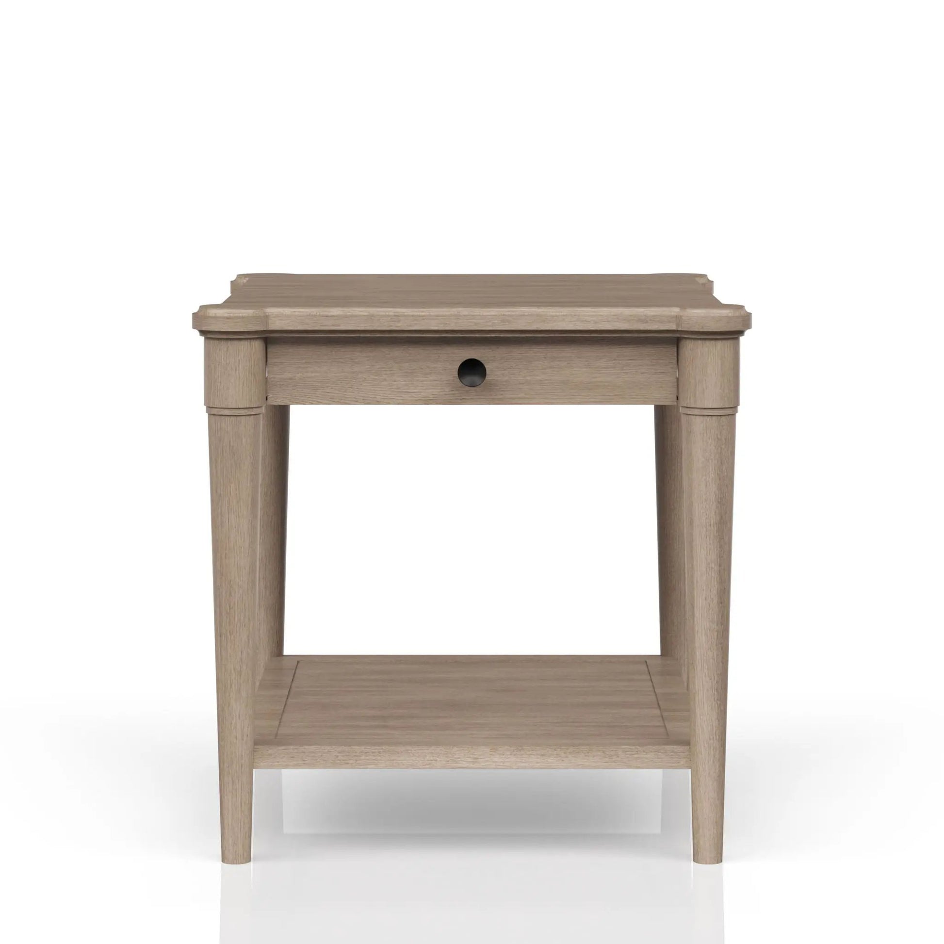 End table with storage drawer in light oak finish by Unique Piece Furniture on Tampa Home & Garden Store