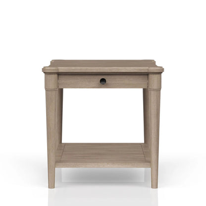 End table with storage drawer in light oak finish by Unique Piece Furniture on Tampa Home & Garden Store