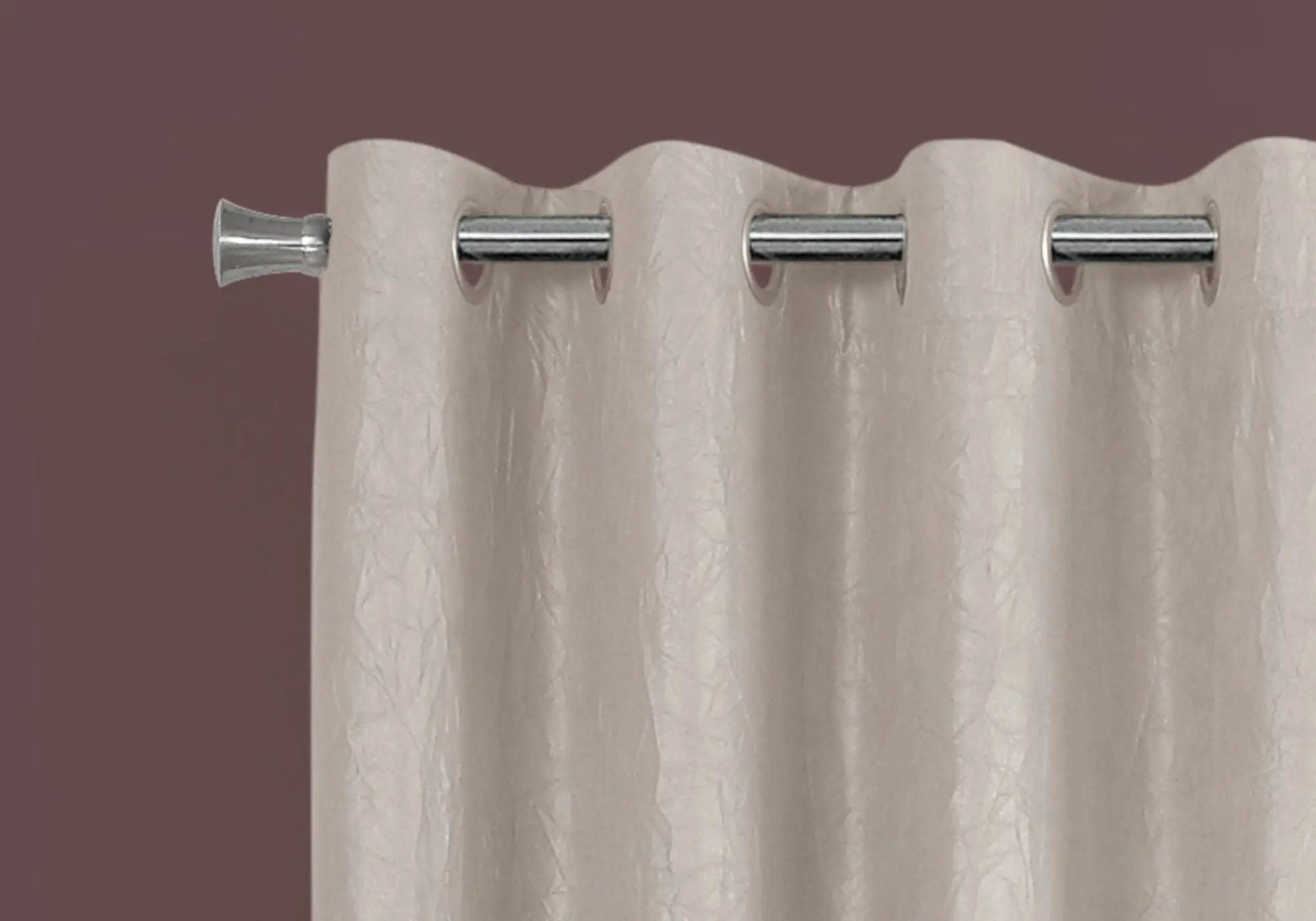 2pc curtain set cream roomdarkening panels with metal grommets by Unique Piece Furniture on Tampa Home & Garden Store