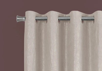 2pc curtain set cream roomdarkening panels with metal grommets by Unique Piece Furniture on Tampa Home & Garden Store