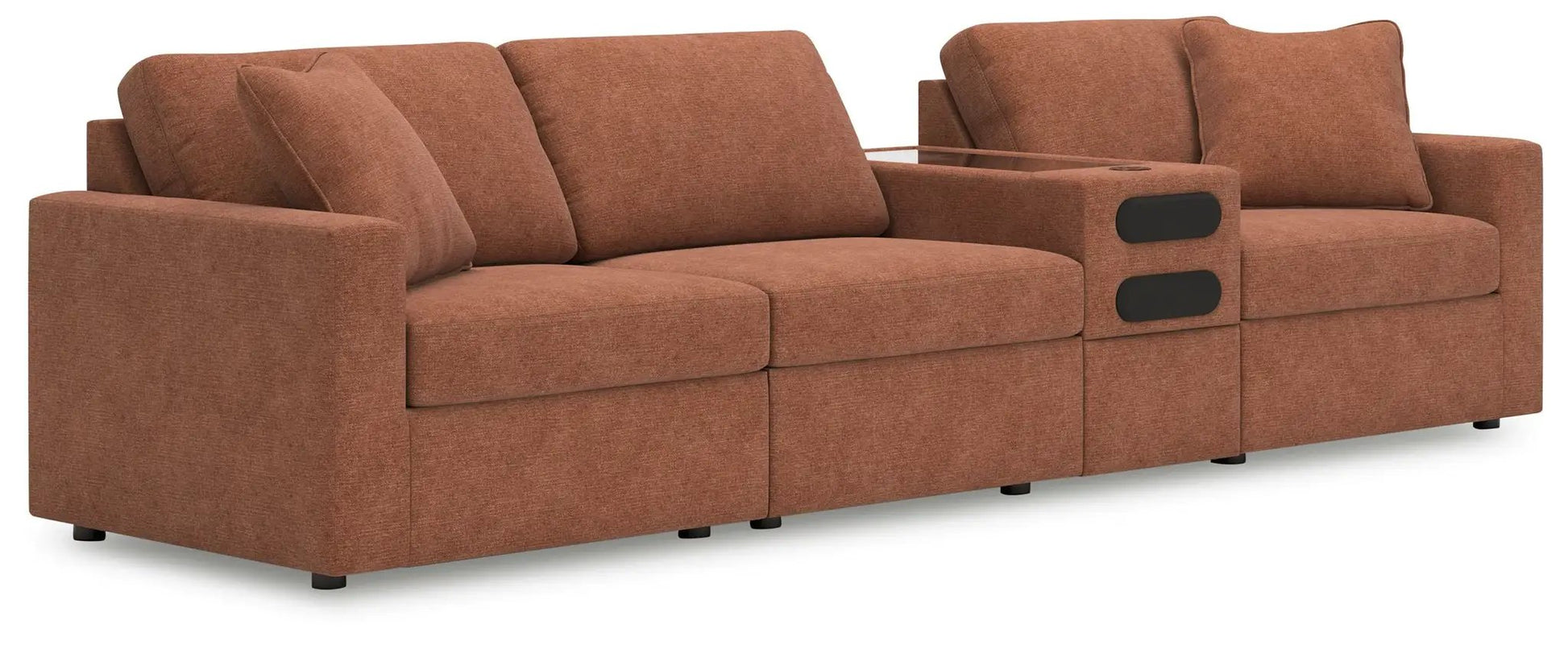 Modmax Sectional Spice fabric by Unique Piece Furniture, sofa with center console on Tampa Home & Garden Store