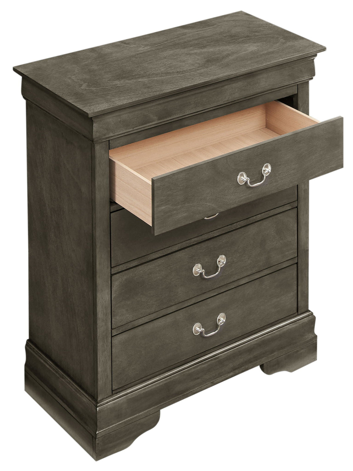 Traditional style storage chest with 4 drawers in dark gray wood by HouseOfZazla on Tampa Home & Garden Store