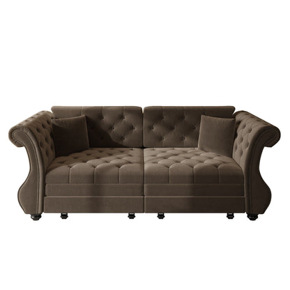 Oversized Chesterfield Sofa and a Pull Out Bed