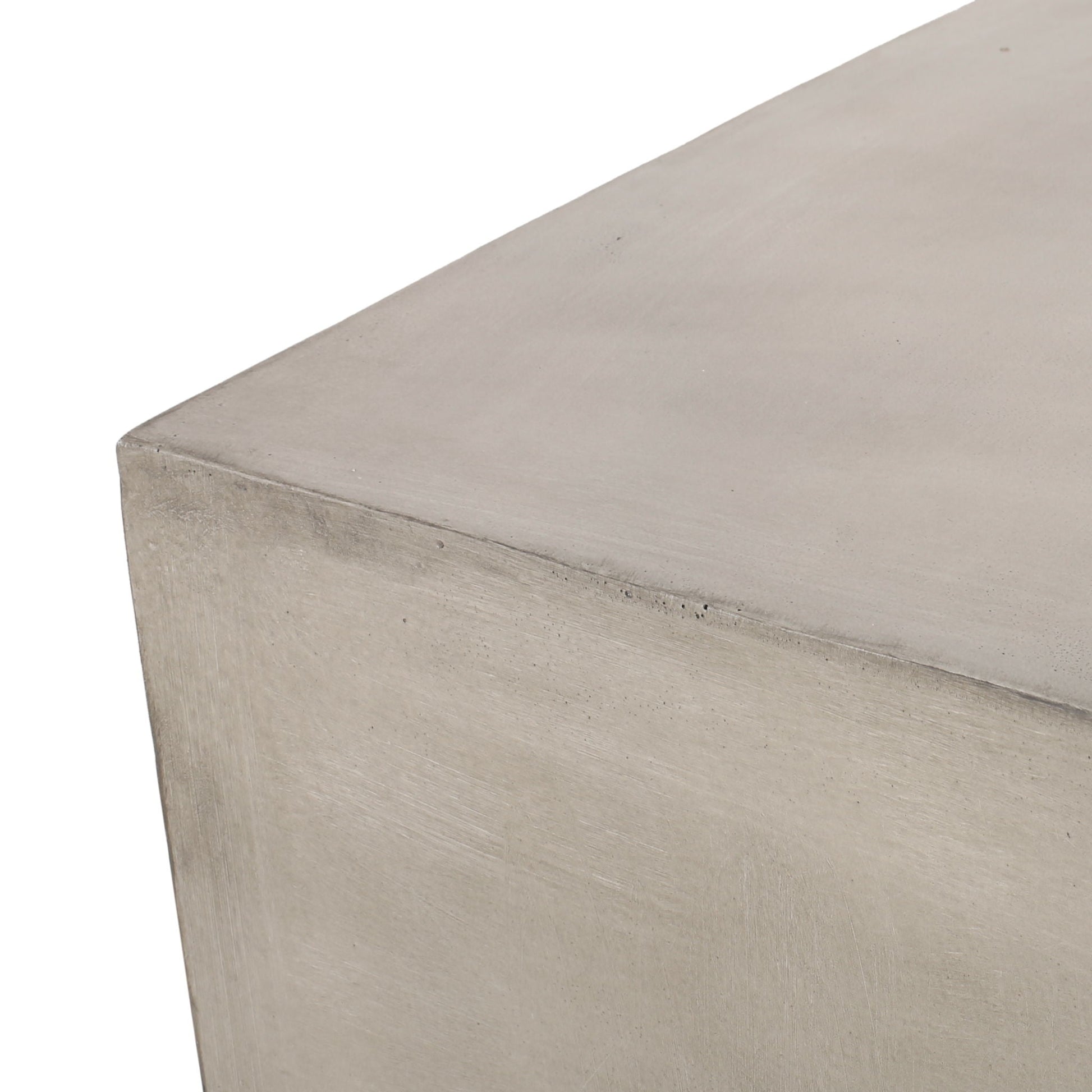 Outdoor Indoor Square Lightweight Side Table in gray concrete finish on Tampa Home & Garden Store