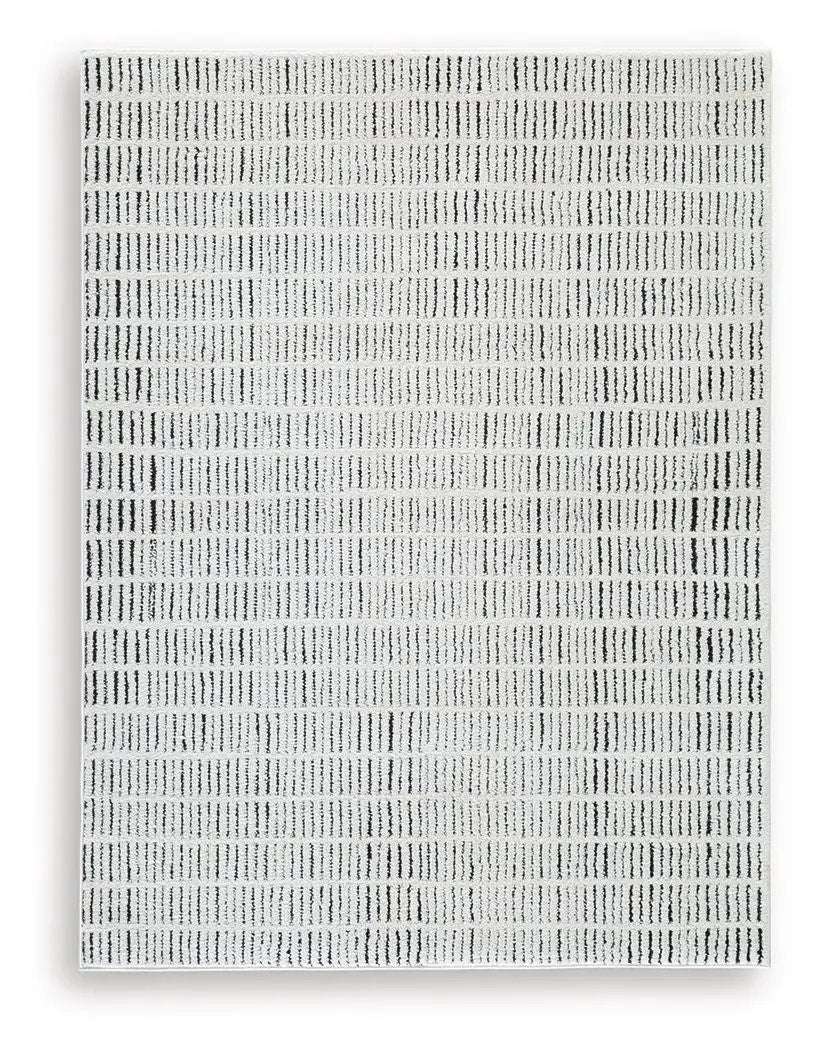 Turinwith Rug Ivory and Black Stripe Area Rug