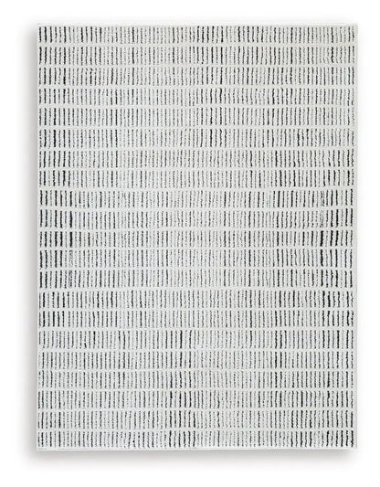 Turinwith Rug Ivory and Black Stripe Area Rug