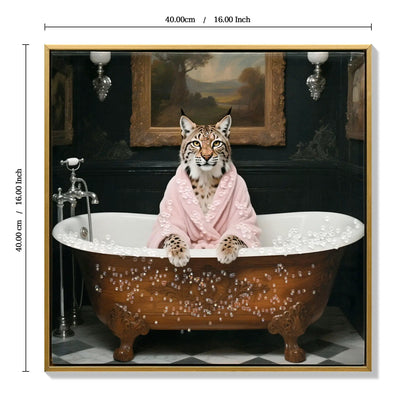 Tiger in Bathtub Art Print For Bathroom Decor