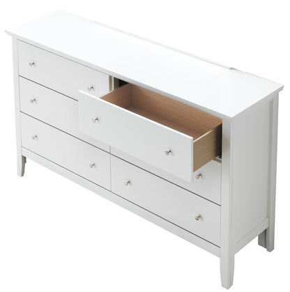 Primo dresser white finish with hardwood frame; drawer reveals wood interior on Tampa Home & Garden Store