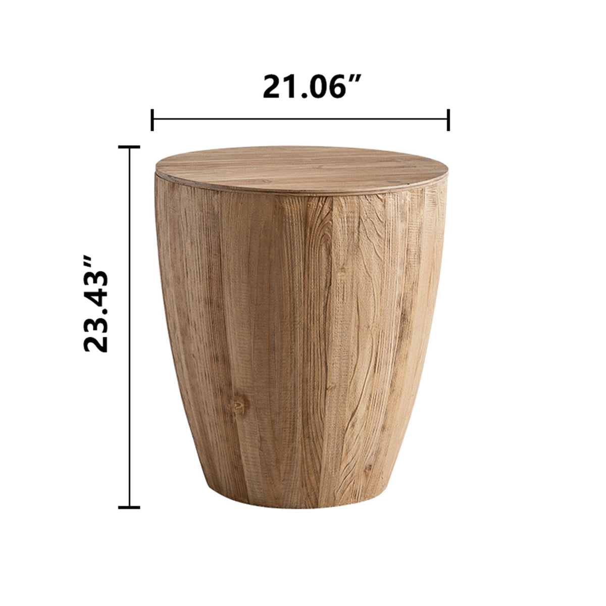 Vintage Style Barrel Coffee Table With Storage by HouseOfZazla, wood finish barrel design on Tampa Home & Garden Store