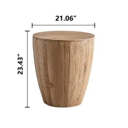 Vintage Style Barrel Coffee Table With Storage by HouseOfZazla, wood finish barrel design on Tampa Home & Garden Store