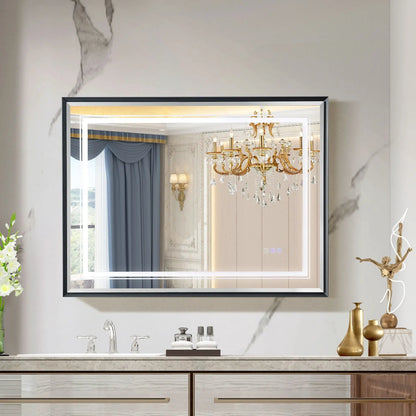Led Beveled Front and Backlit Mirror for Bathroom
