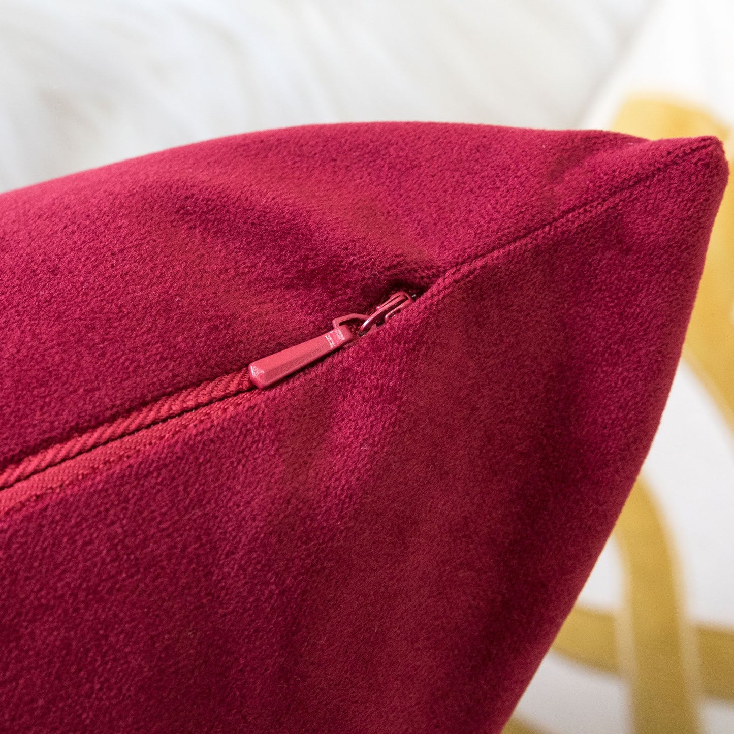 Dora Pillow Cover with Matching Back in burgundy velvet by Unique Piece Furniture on Tampa Home & Garden Store