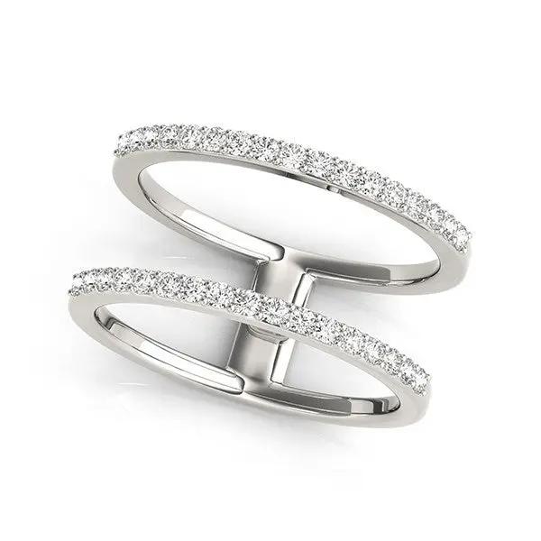 14k white gold dual-band diamond ring with 1/3 cttw by Bids.com on Tampa Home & Garden Store