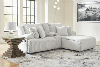 Top Tier Corduroy Reclining Sectional with Chaise