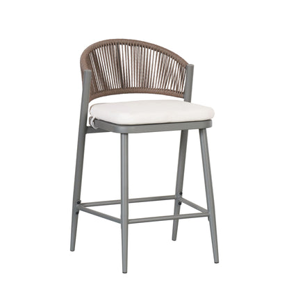 Outdoor Counter Stools with Wicker and Metal