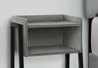Accent Side Table, Reclaimed Wood Look, 2-Tier