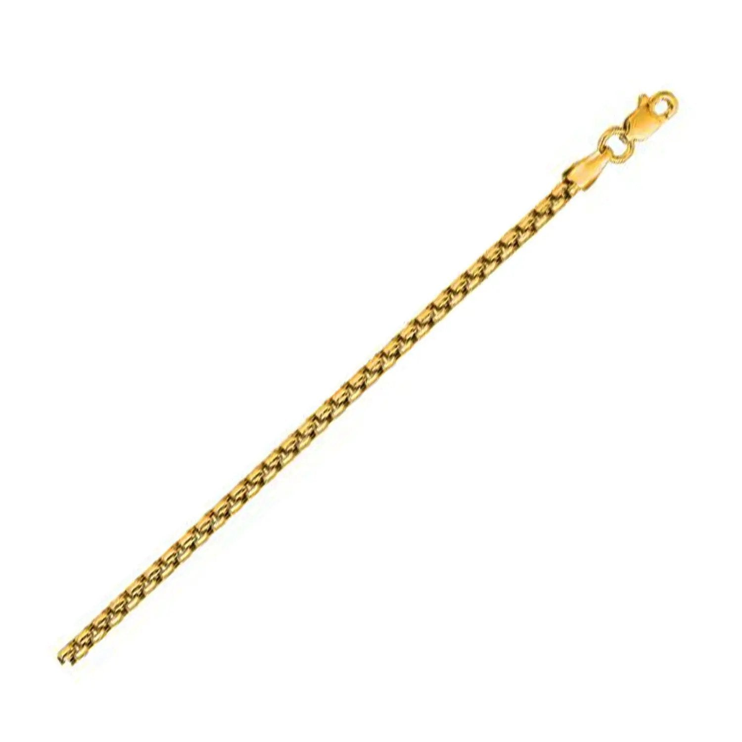 14k yellow gold solid round box chain necklace 3.60 mm by Bids.com on Tampa Home & Garden Store