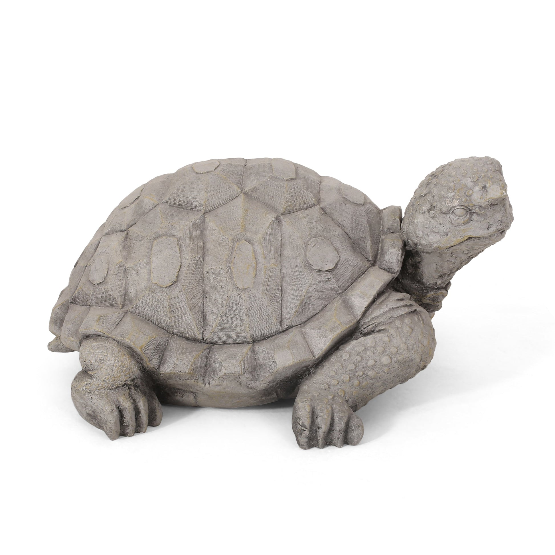 Outdoor Turtle Statue accessory in gray stone with sculpted limbs by HouseOfZazla on Tampa Home & Garden Store