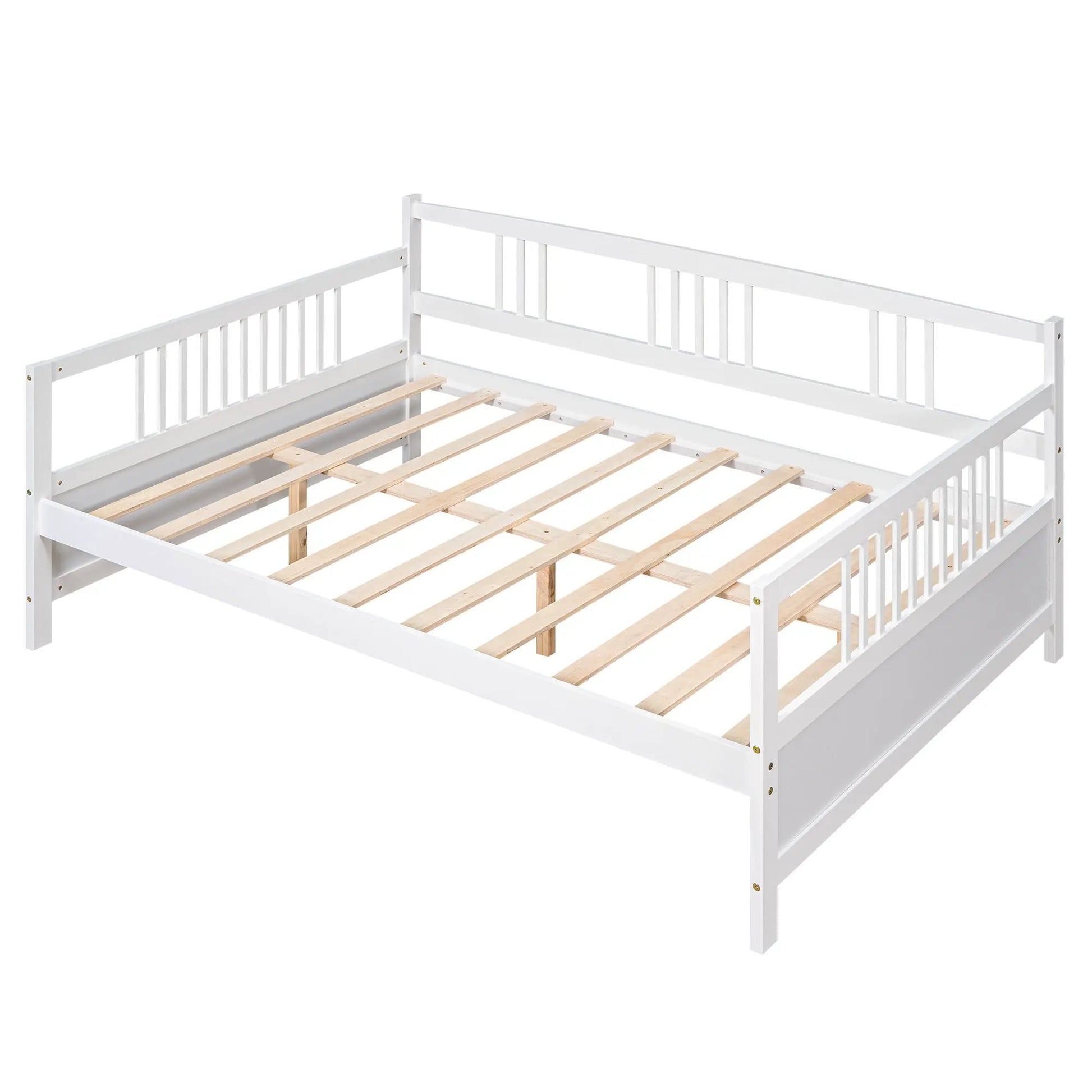 Multifunctional Modern Daybed frame in white with slatted wooden base, Unique Piece Furniture on Tampa Home & Garden Store
