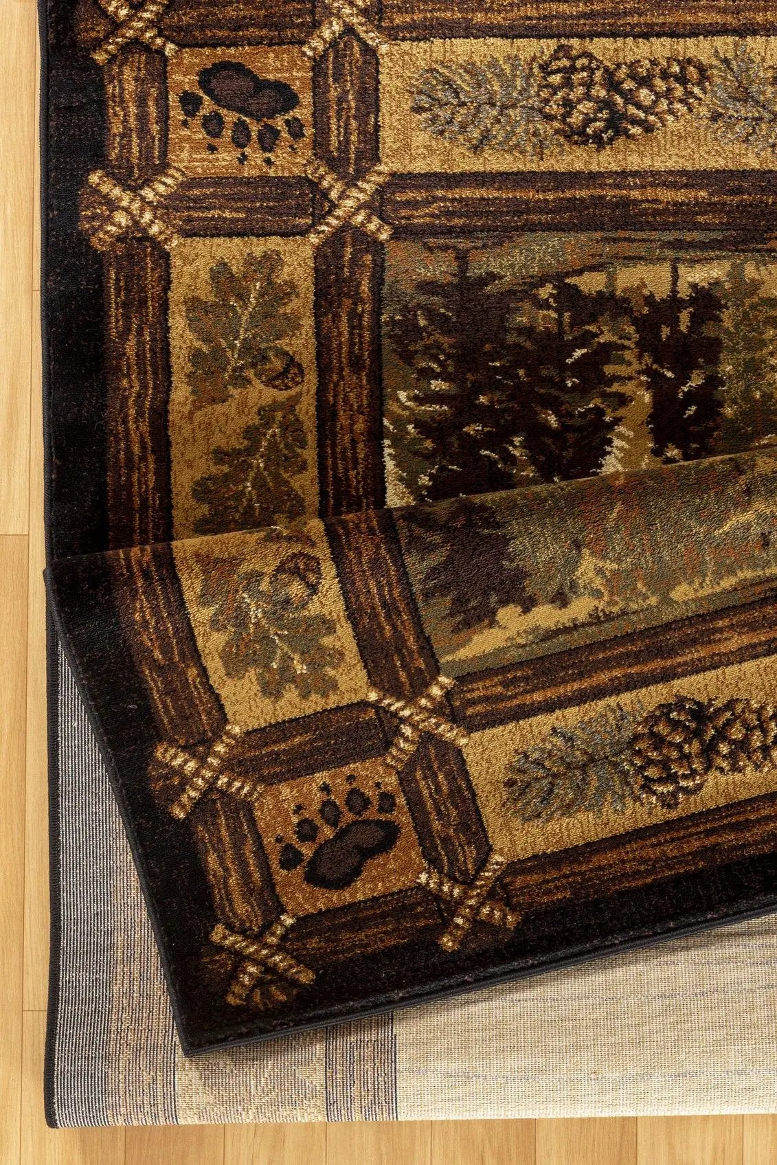 Nature's Nest Lodge Area Rug in Earth Tones