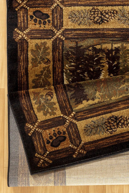 Nature's Nest Lodge Area Rug in Earth Tones