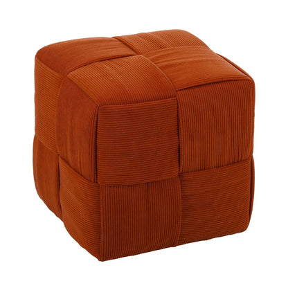 Modern Ottoman Foot Rest with Woven Design