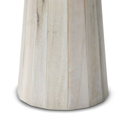 Dayton handcrafted wooden accent table leg in whitewash finish Unique Piece Furniture on Tampa Home & Garden Store