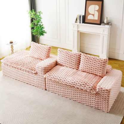 Modular Sofa, Convertible Twin Seat with Chaise