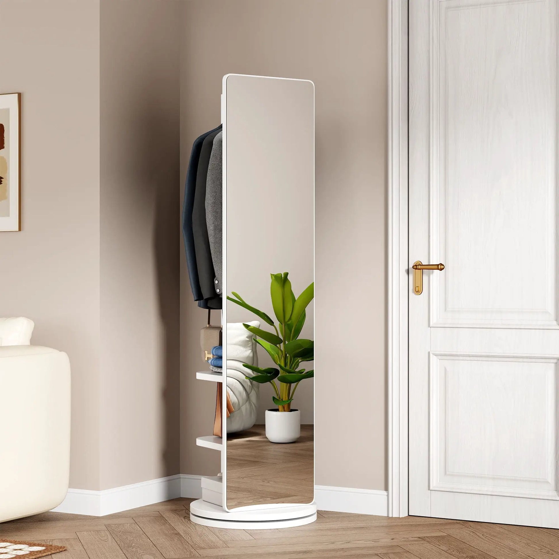 3 In 1 Full Length Clothing Mirror by Unique Piece Furniture, freestanding storage mirror on Tampa Home & Garden Store