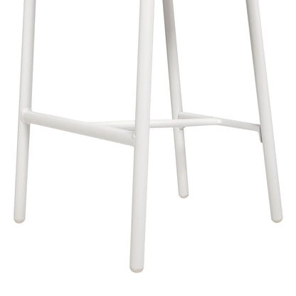 Optic White Rope Barrel Low Back Patio Counter Stool Set of 2, weather-resistant, HouseOfZazla on Tampa Home & Garden Store