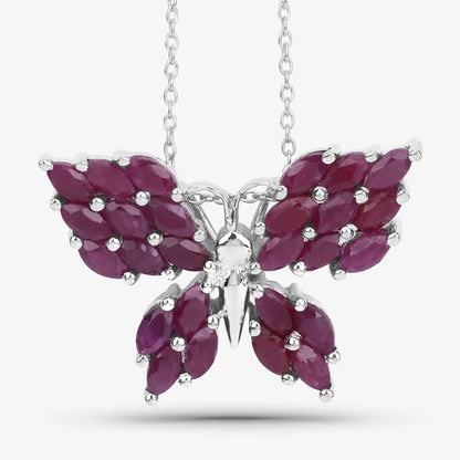3.12ct ruby pendant in .925 sterling silver butterfly with marquise rubies by Bids.com on Tampa Home & Garden Store