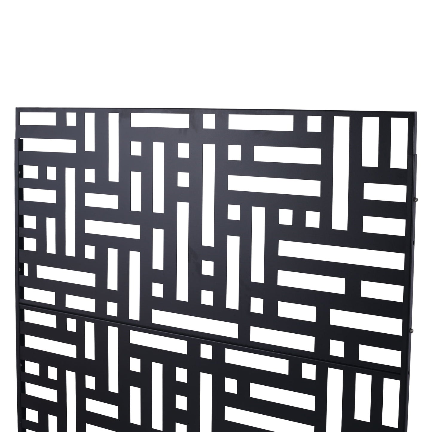 Decorative freestanding metal privacy screen by HouseOfZazla, dark gray room divider on Tampa Home & Garden Store