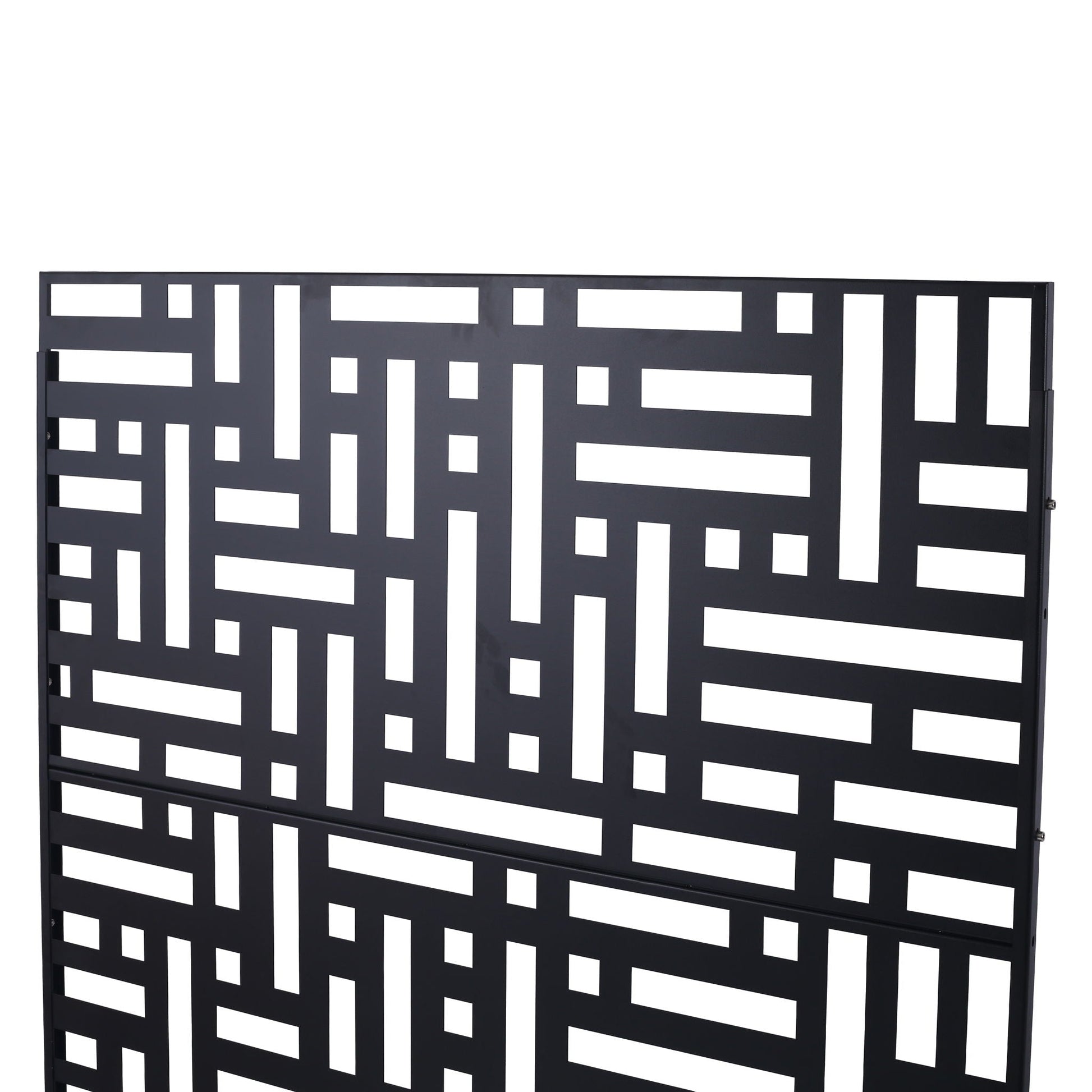 Decorative freestanding metal privacy screen by HouseOfZazla, dark gray room divider on Tampa Home & Garden Store