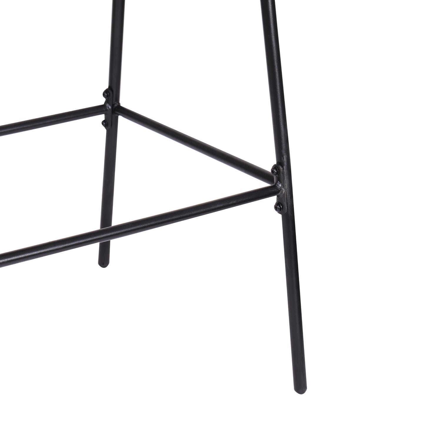 Ladd Outdoor Metal Wicker Barstool Set of 2 with black metal frame on Tampa Home & Garden Store