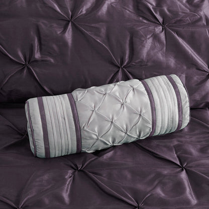 7 Piece Tufted Comforter Set on a King Bed