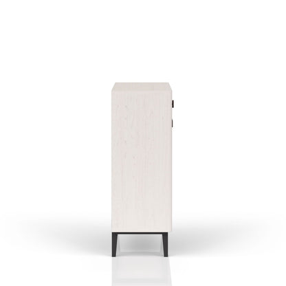 Bar cabinet white with pecan top, large storage, HouseOfZazla accent cabinet on Tampa Home & Garden Store