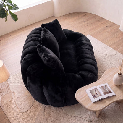 Ultra Soft And Floral Faux Fur Two Seater Sofa