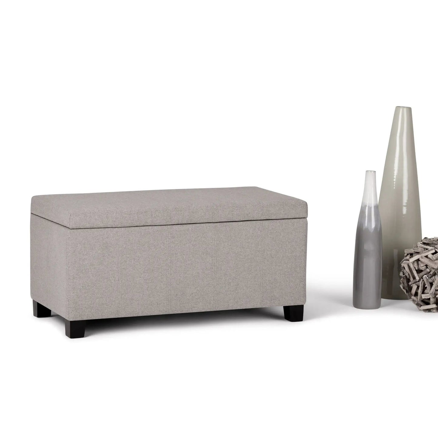 Dover Upholstered Storage Ottoman Bench with Lid