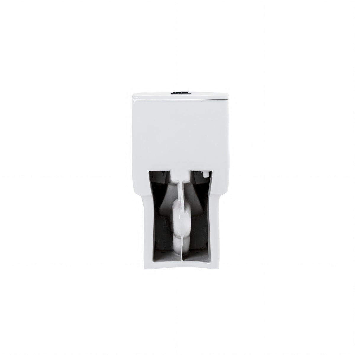 Elegant White One Piece Toilet with Tornado Dual Flush by HouseOfZazla, tank top view on Tampa Home & Garden Store